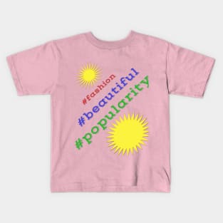 Design in the form of a hashtag is cute and funny. Kids T-Shirt